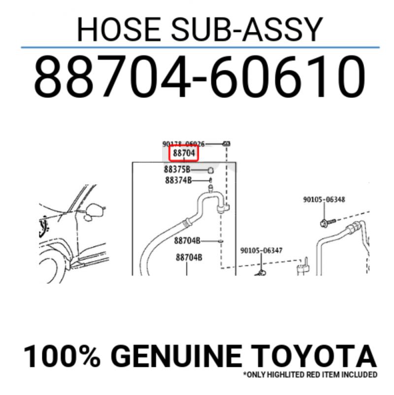 Hose Assembly AC High Pressure - 8870460610